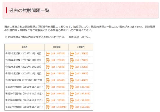 無料で解ける賃貸不動産経営管理士の過去問