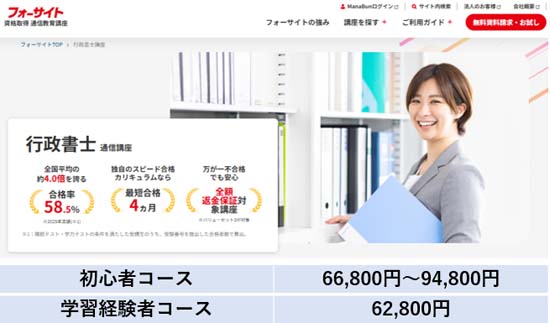 フォーサイト行政書士講座の評判は？口コミやテキスト・合格率など徹底