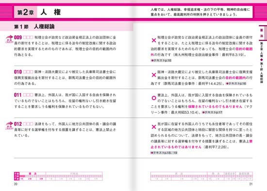 合格革命 行政書士 一問一答式 出るとこ千問ノック（2026年版）サンプル画像