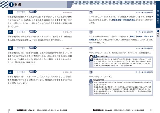 LEC社労士 合格のトリセツ基本問題集（2026年版）サンプル画像