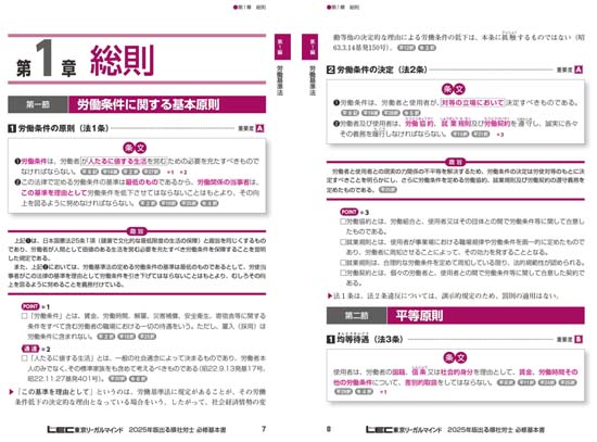 LEC出る順社労士必修基本書（2025年版）サンプル画像