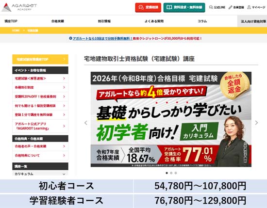 アガルート宅建講座