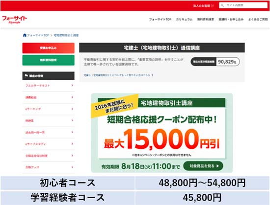 フォーサイトvsユーキャン】宅建講座を徹底比較！共通点は優れた教材群