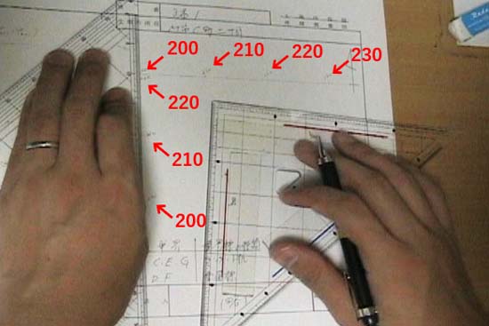 地積測量図に基準線を引く④